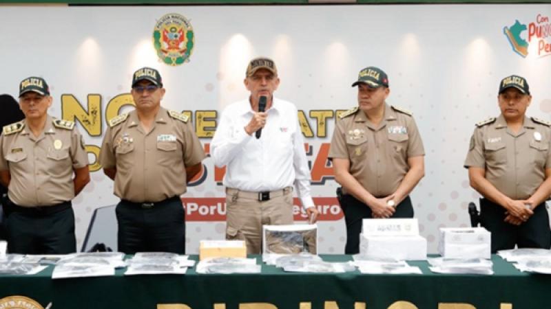 Policía Nacional Víctor Torres Mininter bandas de extorsión estafa robo