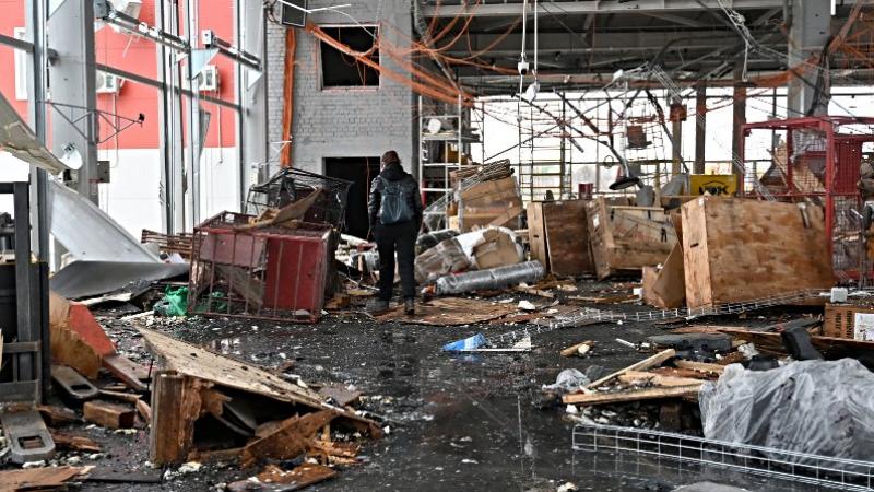 Depósito de correo bombardeado en Ucrania