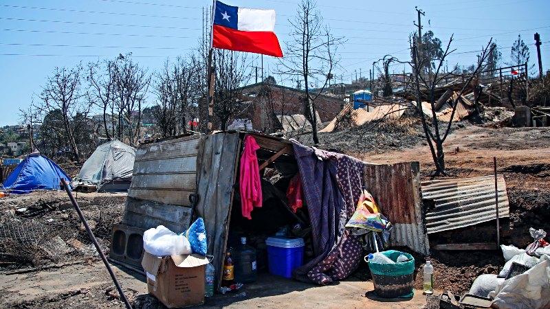 Chilenos incendio consumido barrio 