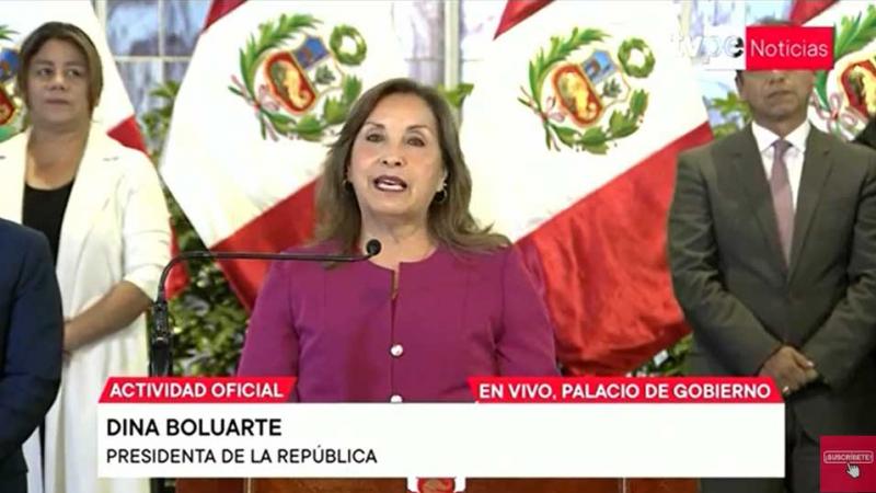 Presidenta Dina Boluarte denuncia fiscal de la nación