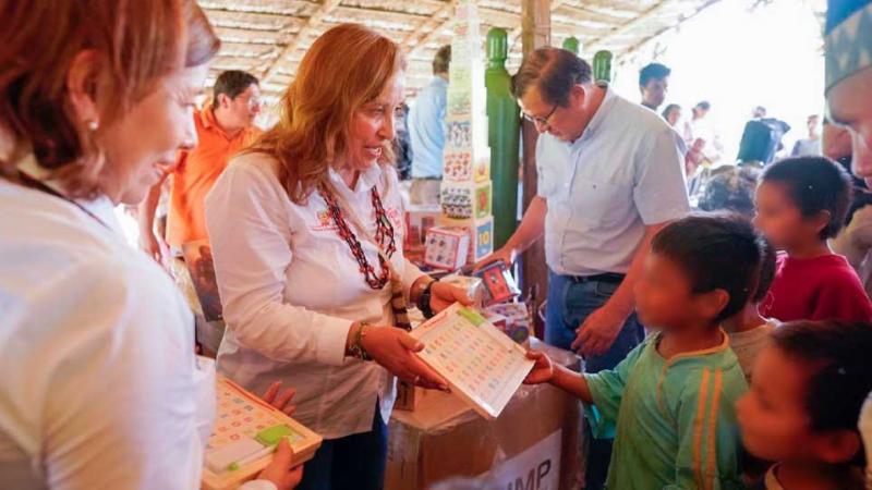 Presidenta Dina Boluarte  ayuda humanitaria  comunidad Yomibato