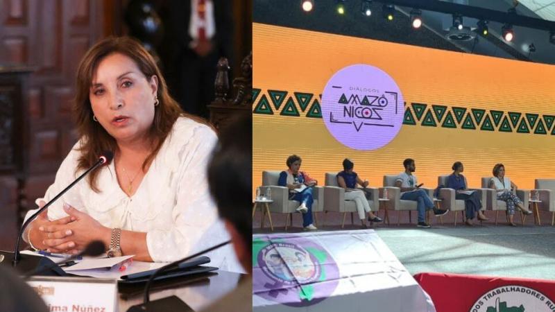 Presidenta Dina Boluarte Presidenta Dina Boluarte viaje Brasil Cumbre Países amazónicos Ministra del Ambiente Albina Ruiz Pueblos originarios