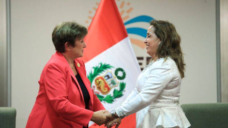 Presidente Dina Boluarte en reunión con FMI