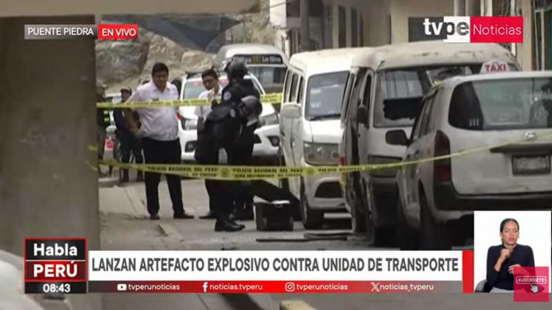 Puente Piedra detonación  artefacto explosivo unidad de transporte