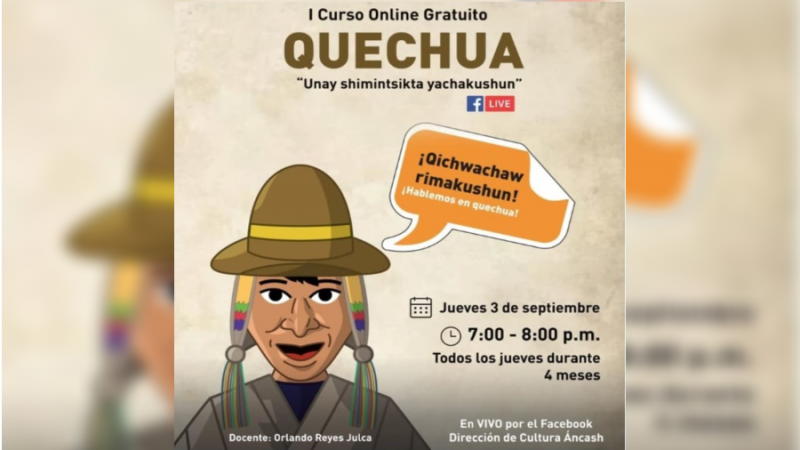 Hoy Empieza Curso De Quechua De La Direccion De Cultura De Ancash Tvperu