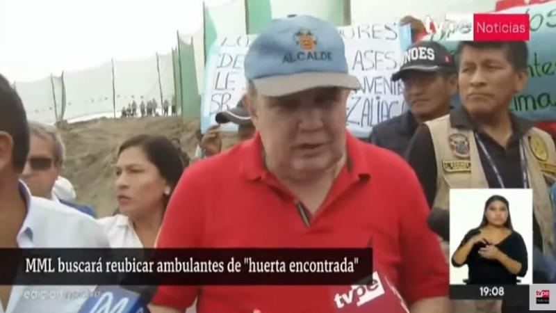 Rafael López Aliaga asegura que ambulantes de la 'Huerta Encontrada' serán reubicados