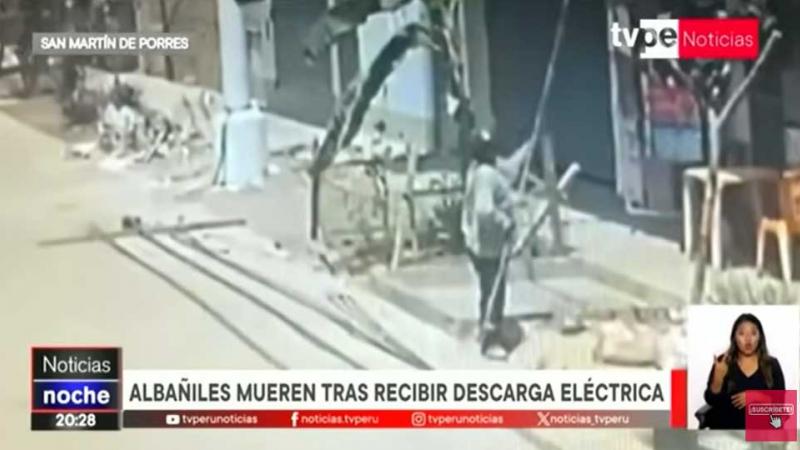 San Martín de Porres: albañiles descarga eléctrica