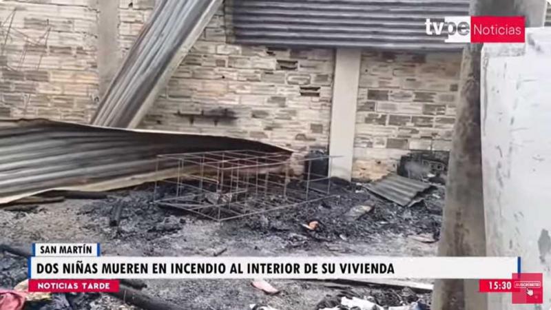 San Martín niñas incendio vivienda