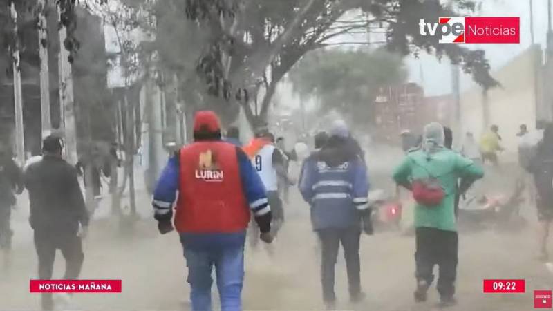 enfrentamiento entre serenos de Pachacámac y Lurín