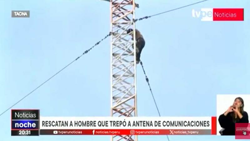 Tacna sujeto antena de telecomunicaciones