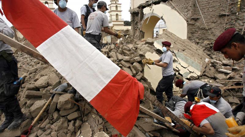 Terremoto de Pisco Terremoto Pisco Indeci fallecidos muertos damnificados sismo Simulacro Nacional Multipeligro Placa de Nazca Cinturón de fuego del Pacífico