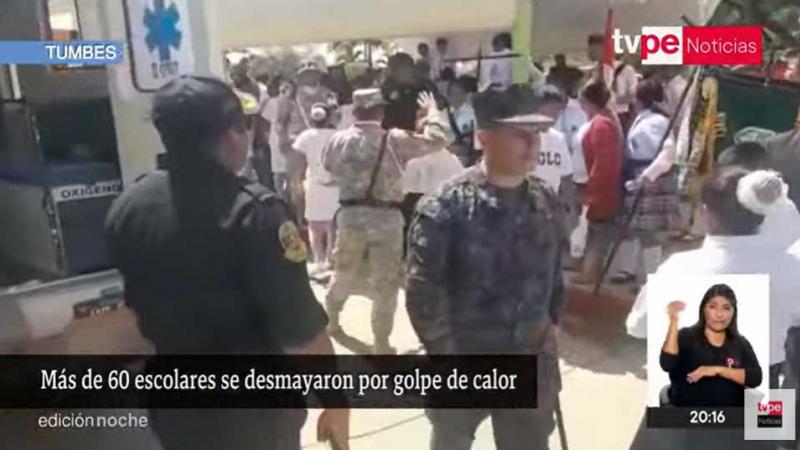 Tumbes: más de 60 escolares se desmayaron por golpe de calor durante desfile