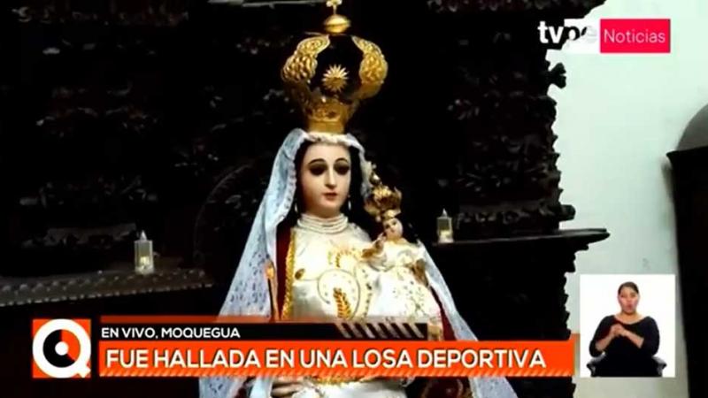 Moquegua: encuentran imagen de la Virgen de Chapi luego de 13 días de haber sido robada