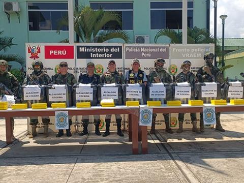 Policía Nacional del Perú incautó más de 300 kilos de droga en el Vraem