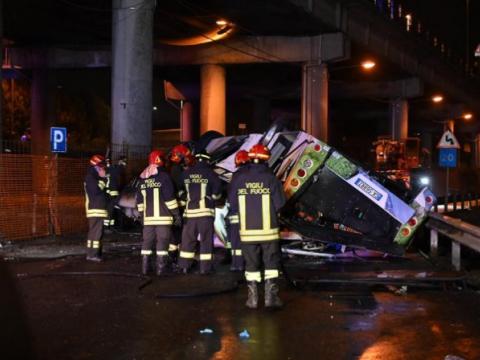 Venecia accidente bus muertos