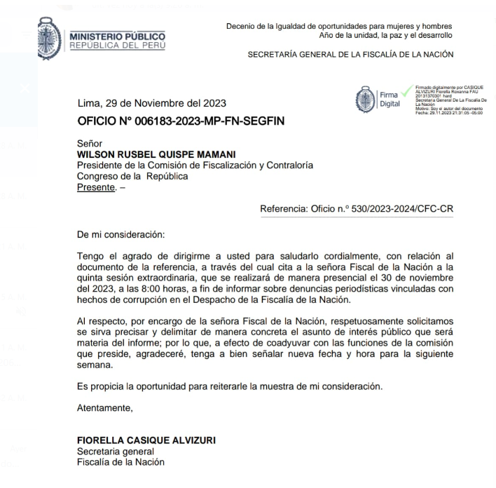 Fiscal Patrcia Benavides