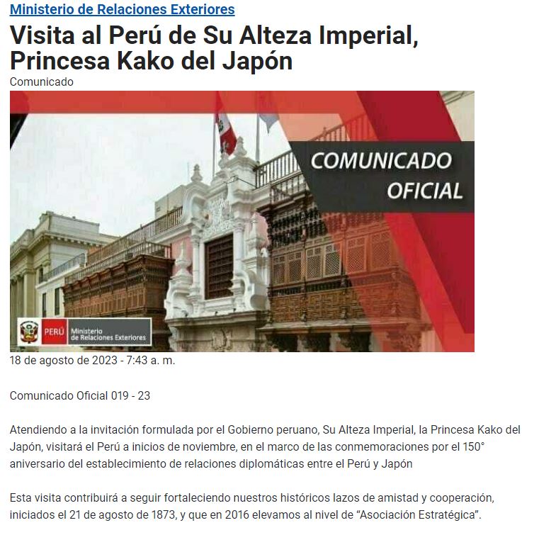 Princesa Kako al Perú