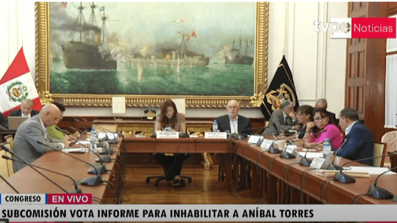 Presidente de la Subcomisión de Acusaciones Constitucionales, Lady Camones.