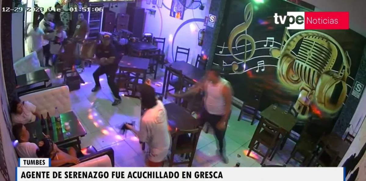 Pelea tumbes gresca serenazgo acuchillado