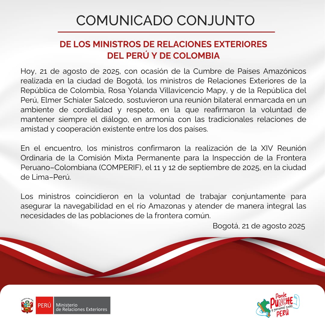 Cancillería colombia perú santa Rosa