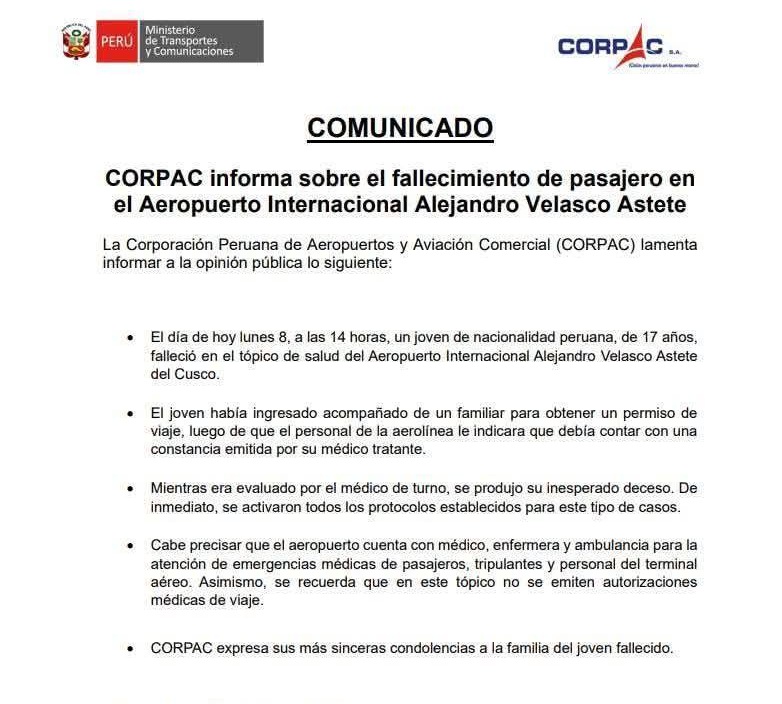 corpac aeropuerto