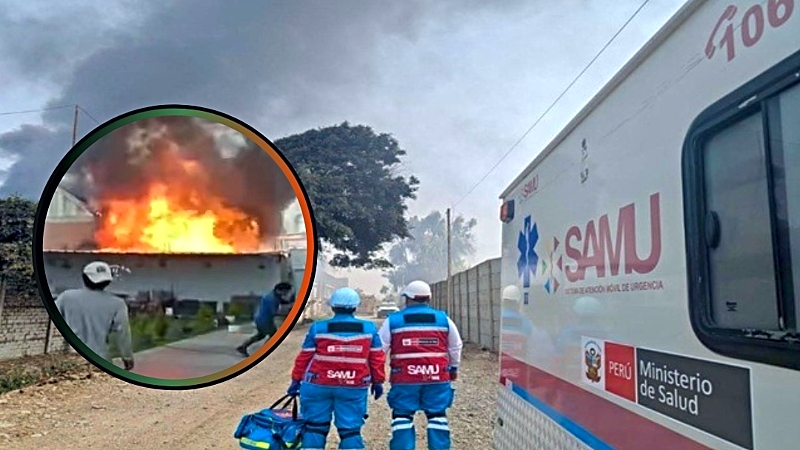 incendio Lurín heridos 