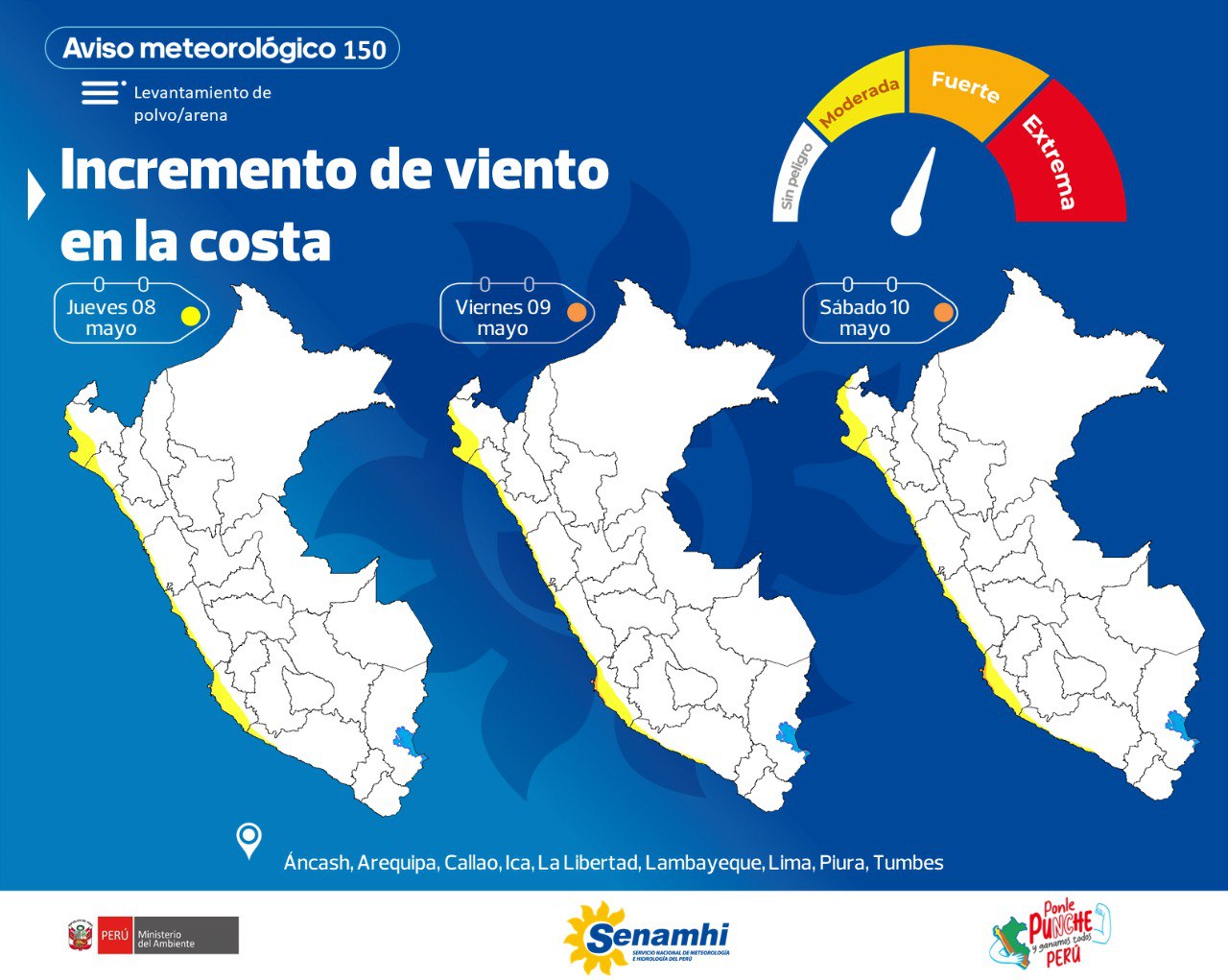indeci senamhi vientos 