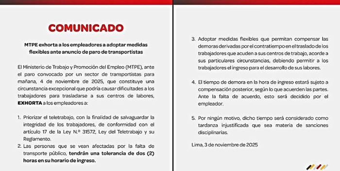 ministerio de trabajo