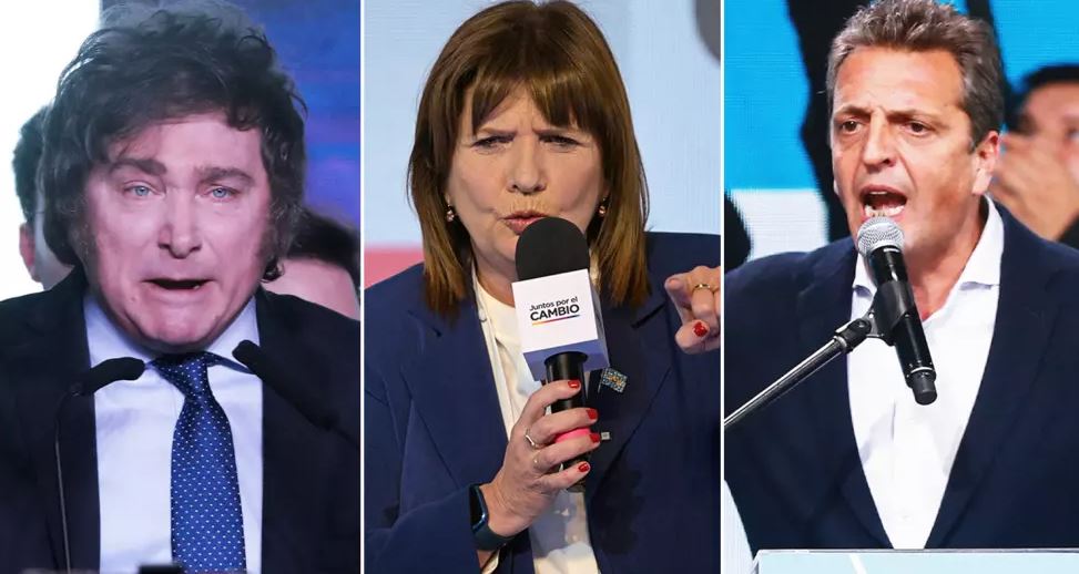 Principales candidatos a elecciones presidenciales en Argentina 