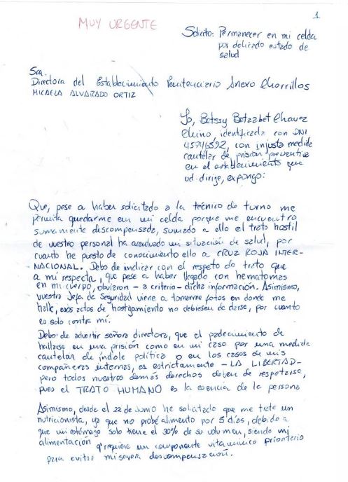 betssy chavez carta inpe