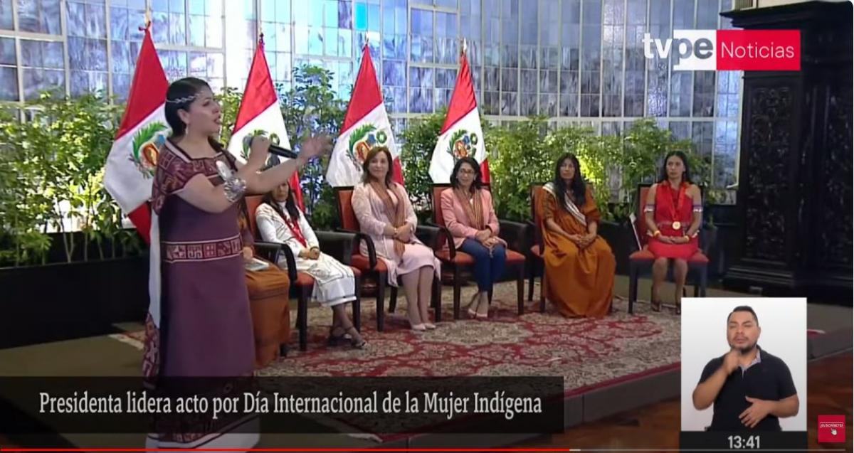 Dina Boluarte Día Internacional de la Mujer Indígena