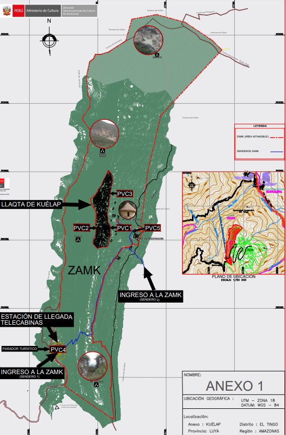 Kuelap mapa