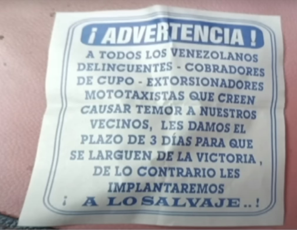 La Victoria estado de emergencia violencia 