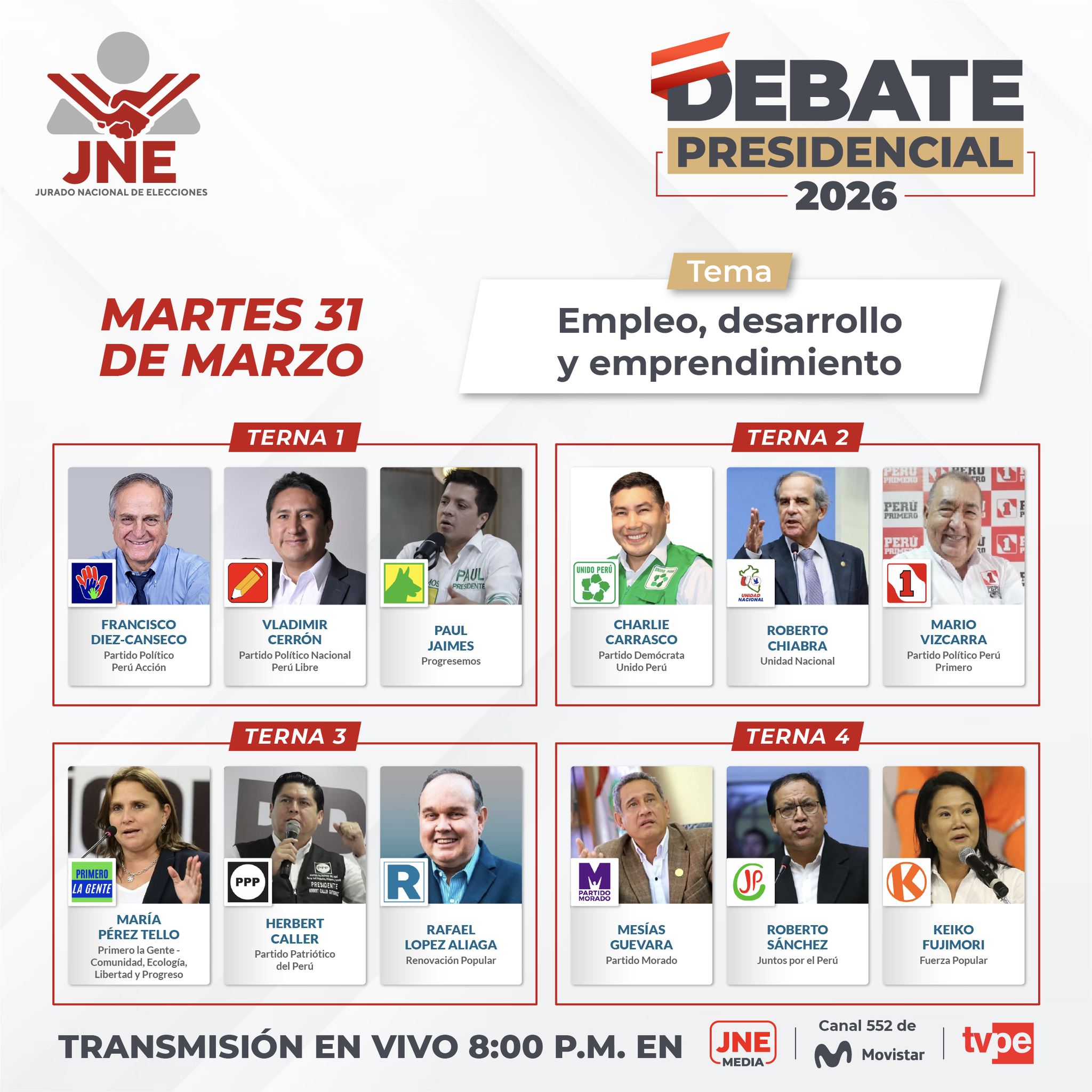 debate hoy martes 31