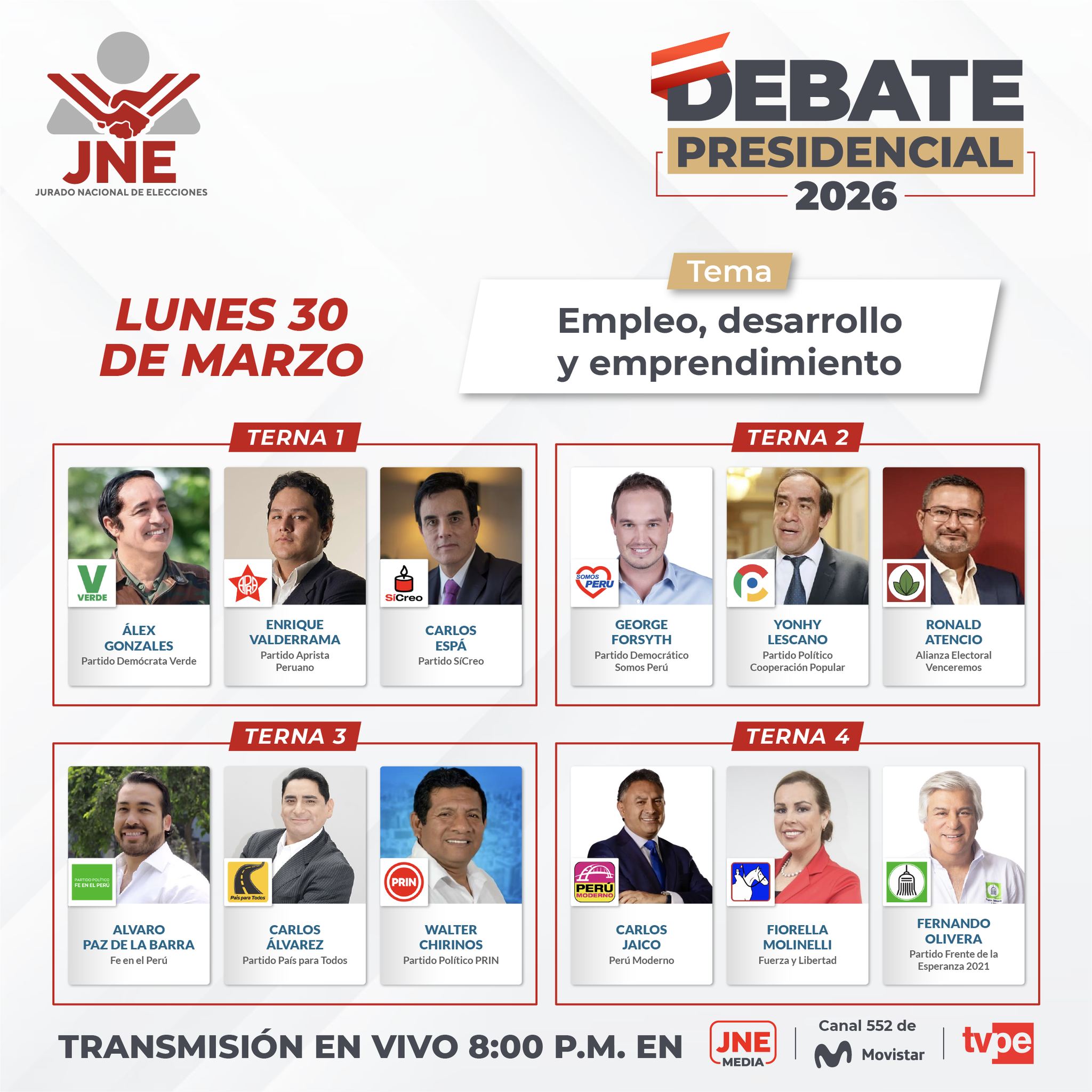 debate hoy lunes 30 de marzo
