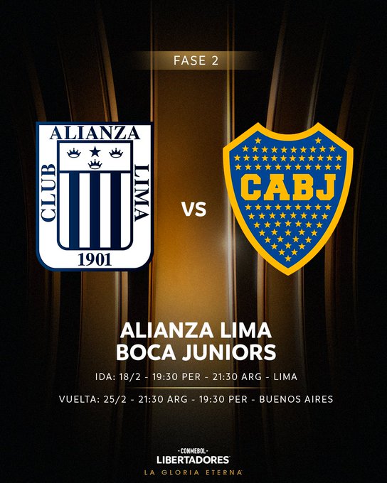 ALIANZA LIMA VS BOCA JUNIORS POR COPA LIBERTADORES 2025