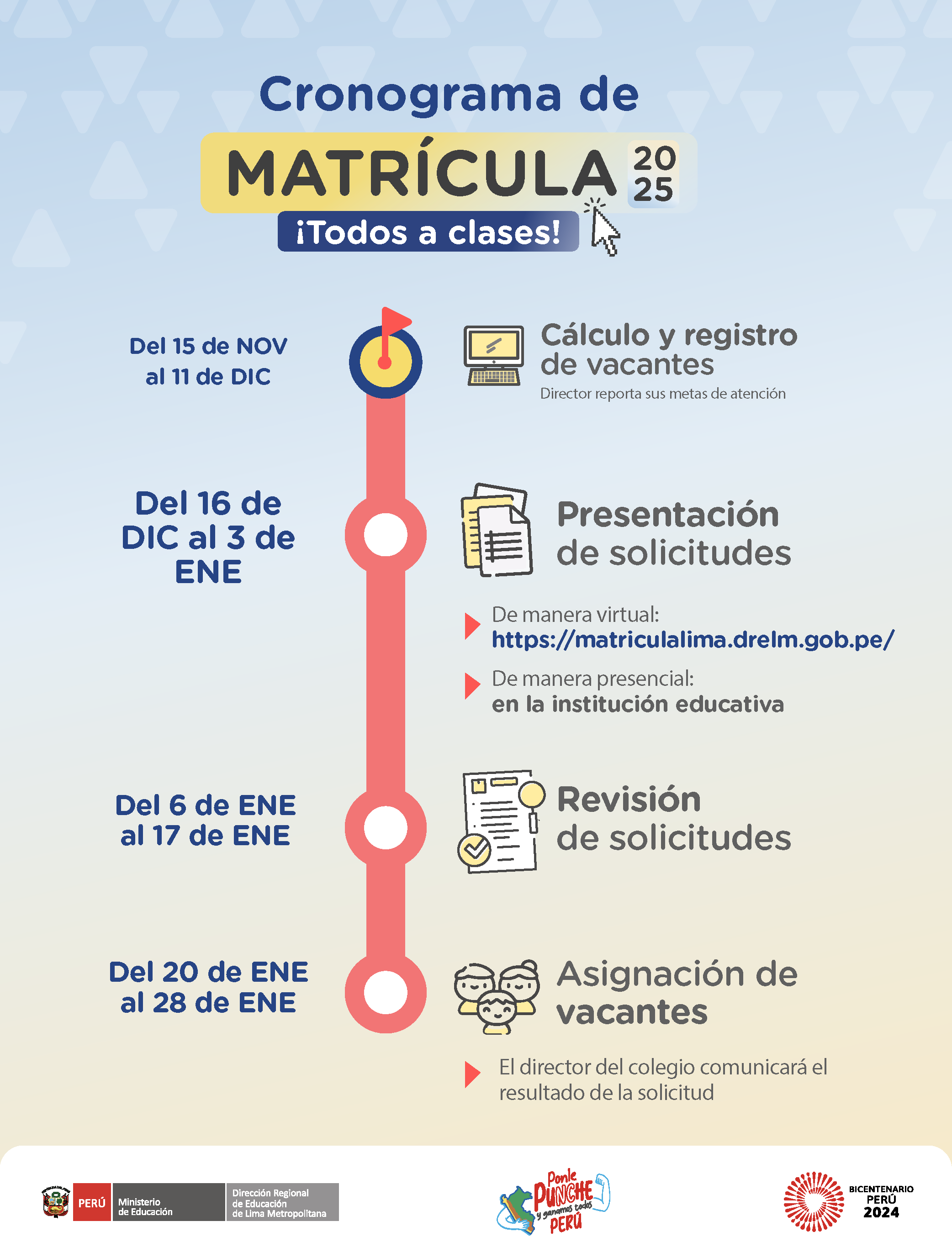 DRELM colegios matriculas
