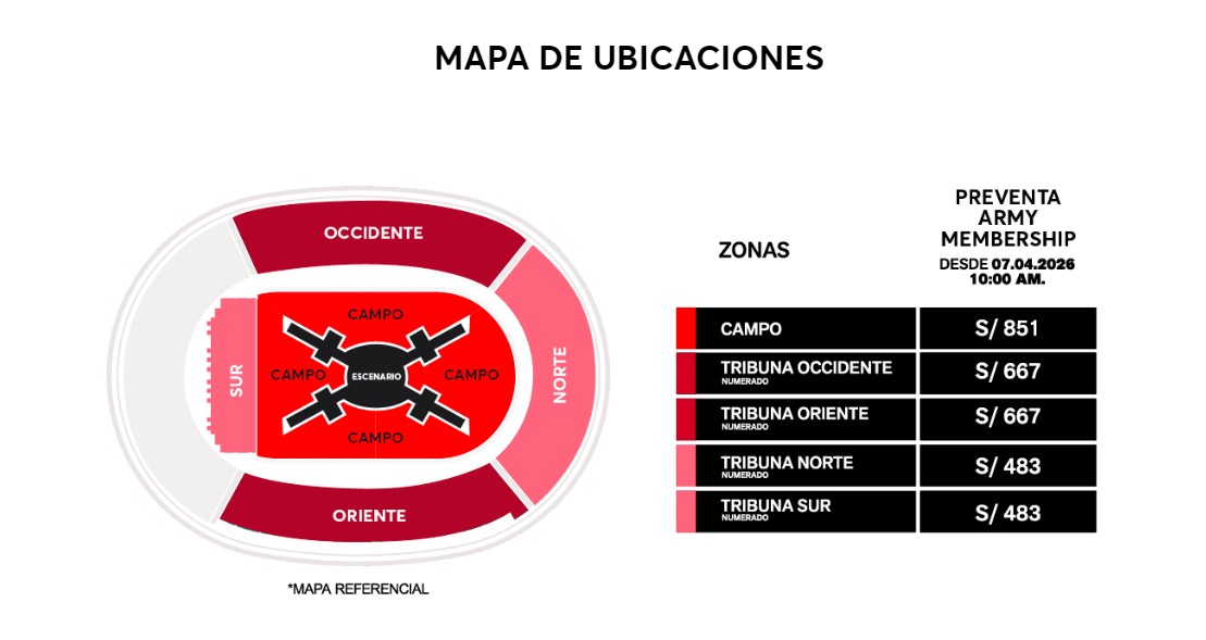 ENTRADAS PARA BTS EN PERU
