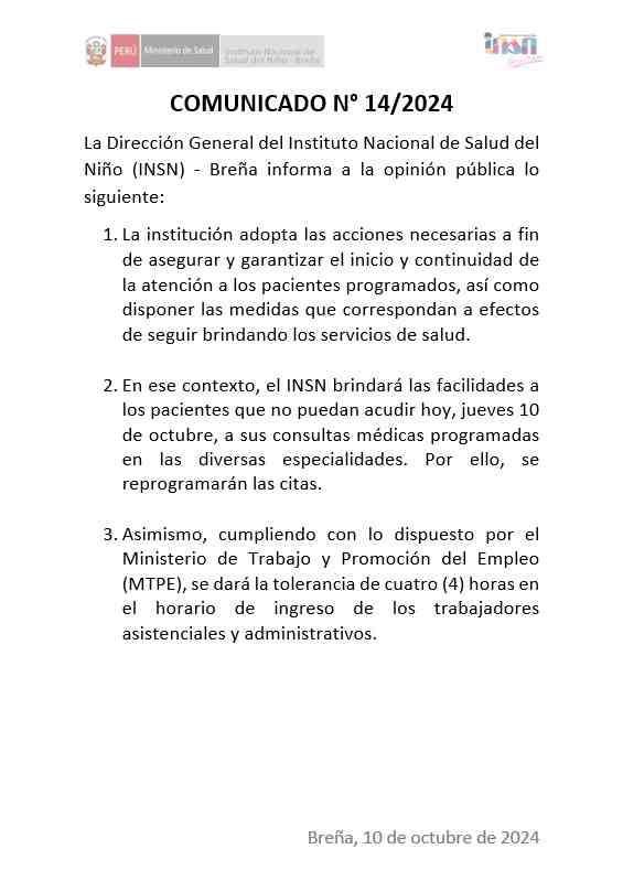 comunicado insn