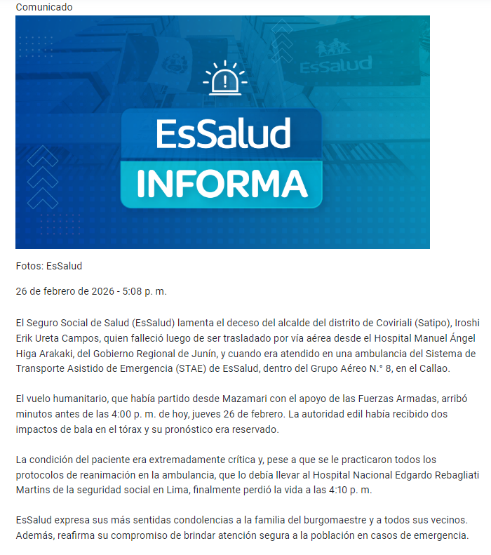 essalud comunicado