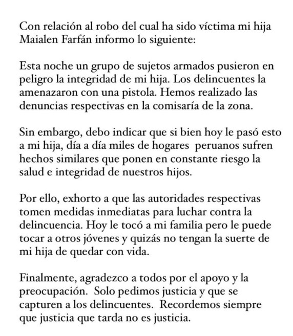 robo a la hija de jefferson farfán