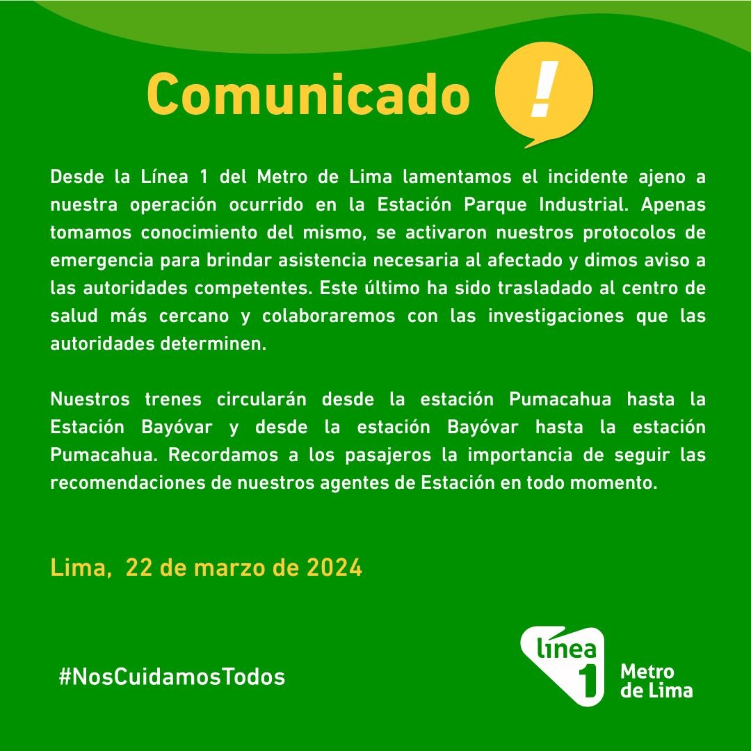 linea 1 del metro de lima