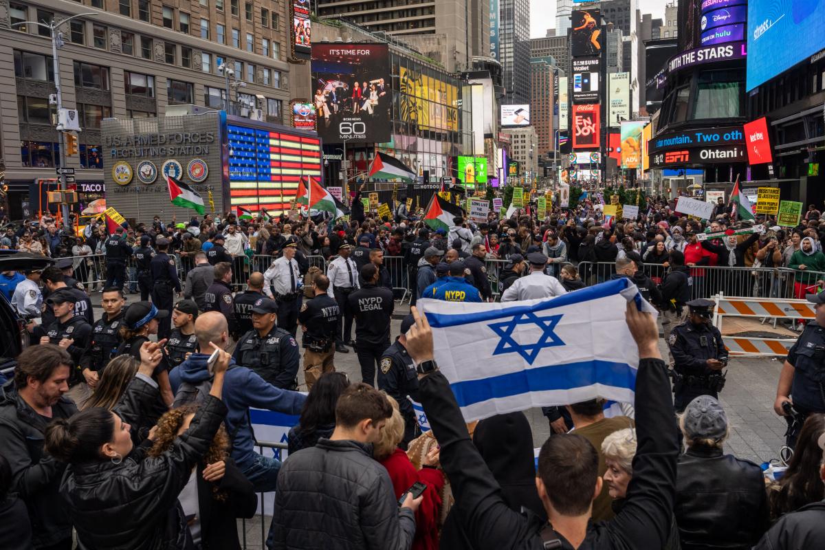 Protestas a favor de Israel o Palestina