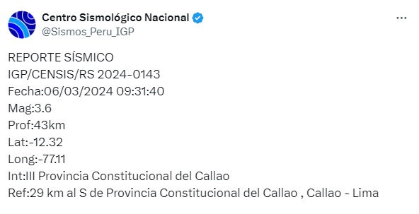 SISMO EN LIMA