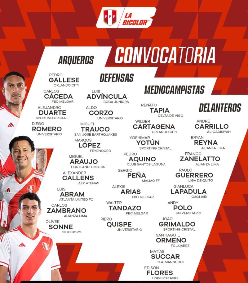 CONVOCATORIA PERÚ 