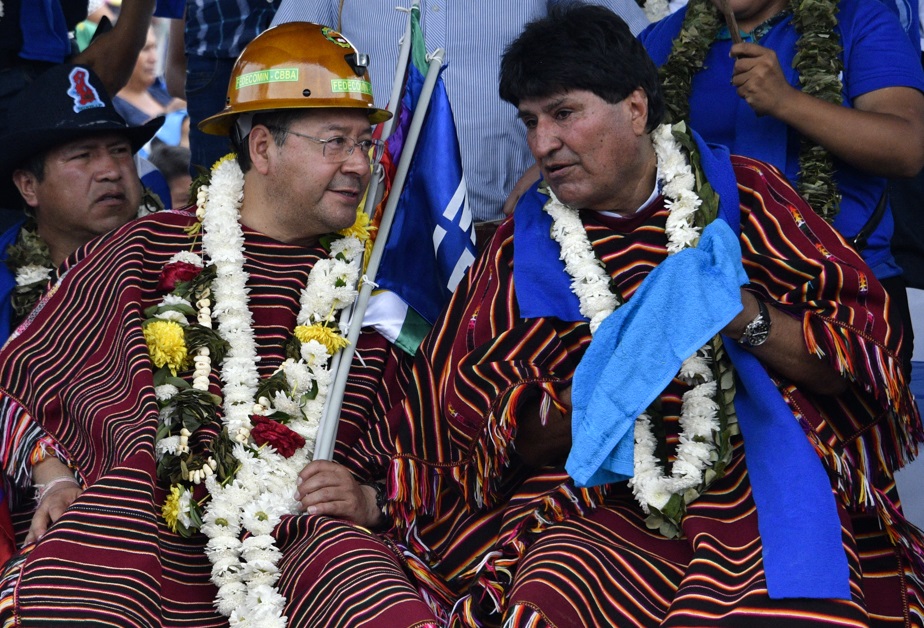 (Evo y Arce en el año 2021. Foto: AFP)