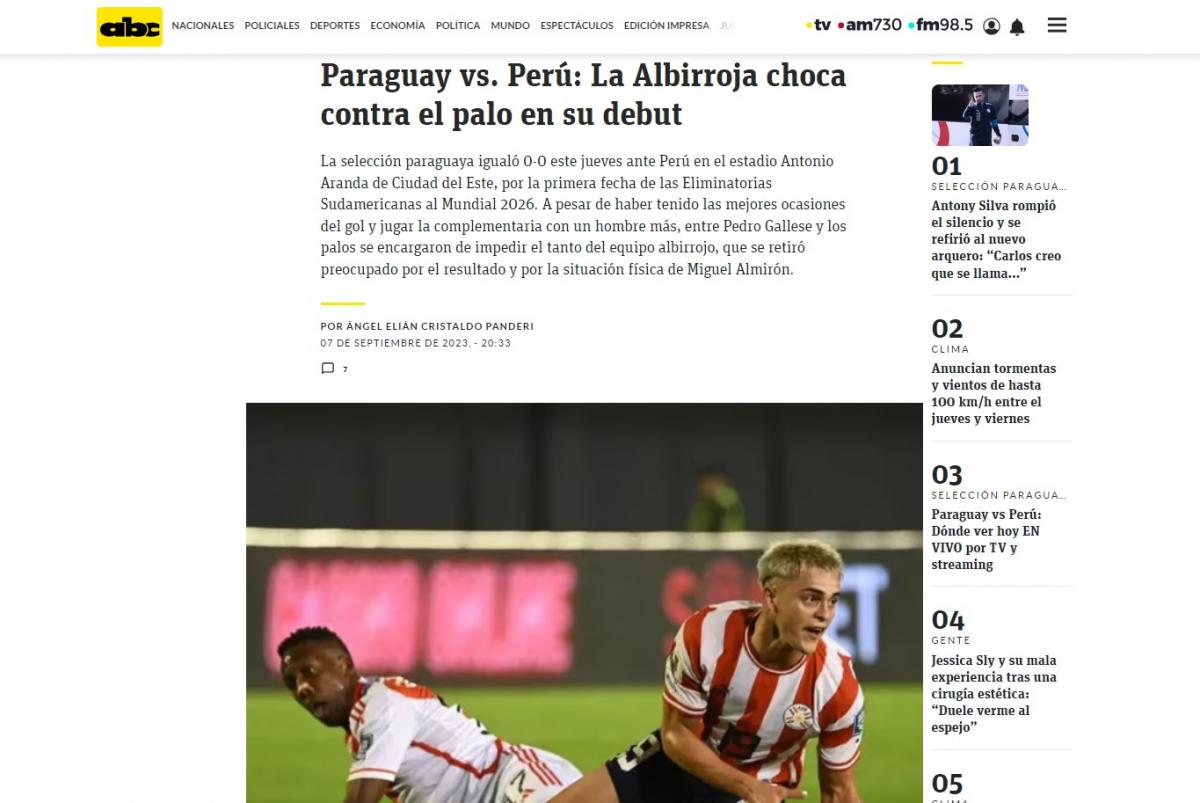 Perú vs Paraguay
