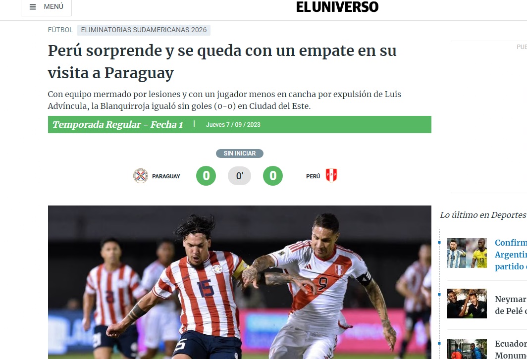 Perú vs Paraguay