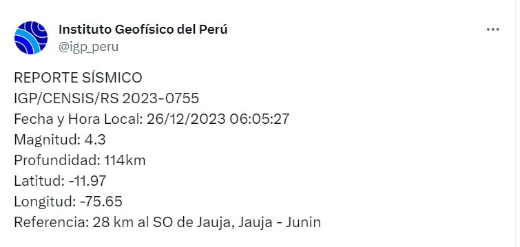 TEMBLOR EN JUNIN