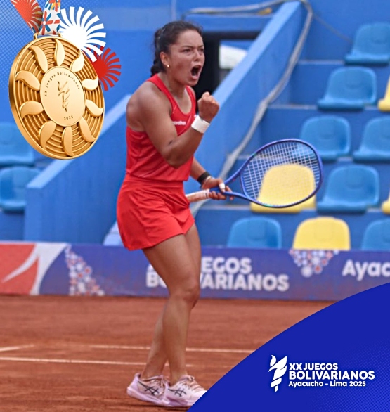 lucciana pérez oro tenis